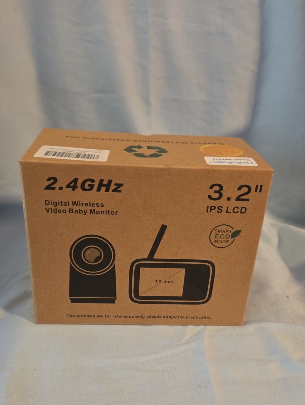 HelloBaby Digital Wireless Video Baby Monitor - 3.2" IPS LCD